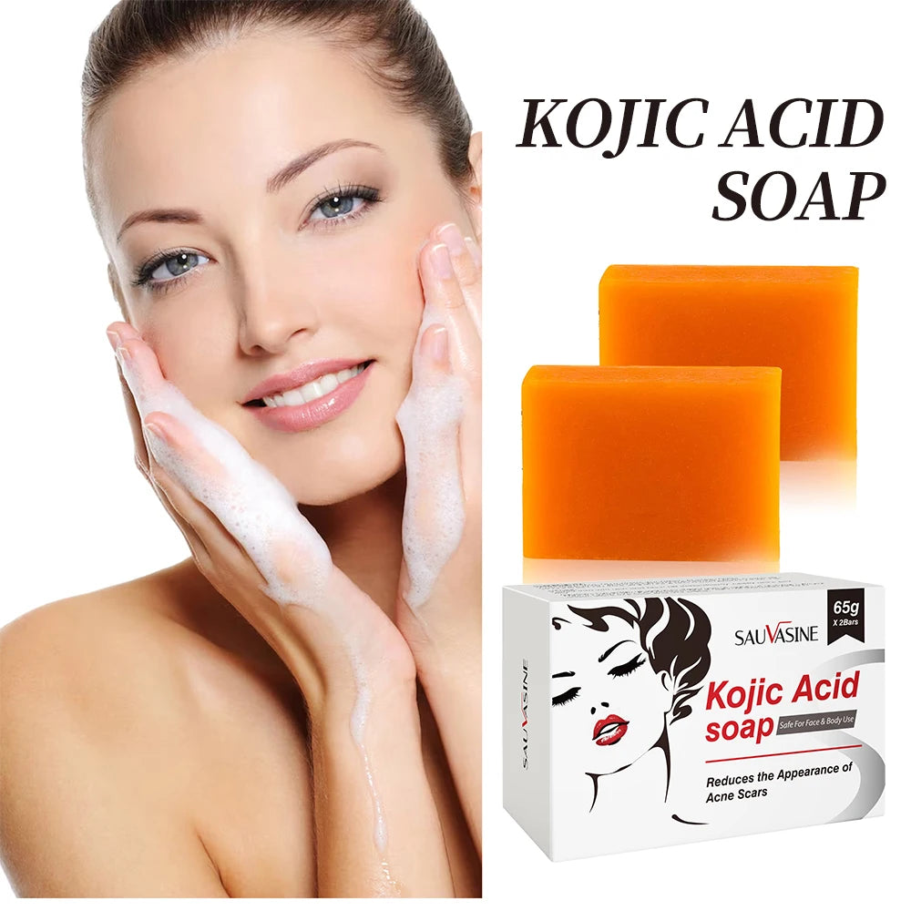 New Kojic Acid Glow Soap Facial Deep Cleaning Even Skin Tone Skin Lightening Soap Oil Control Moisturizing Skin Care