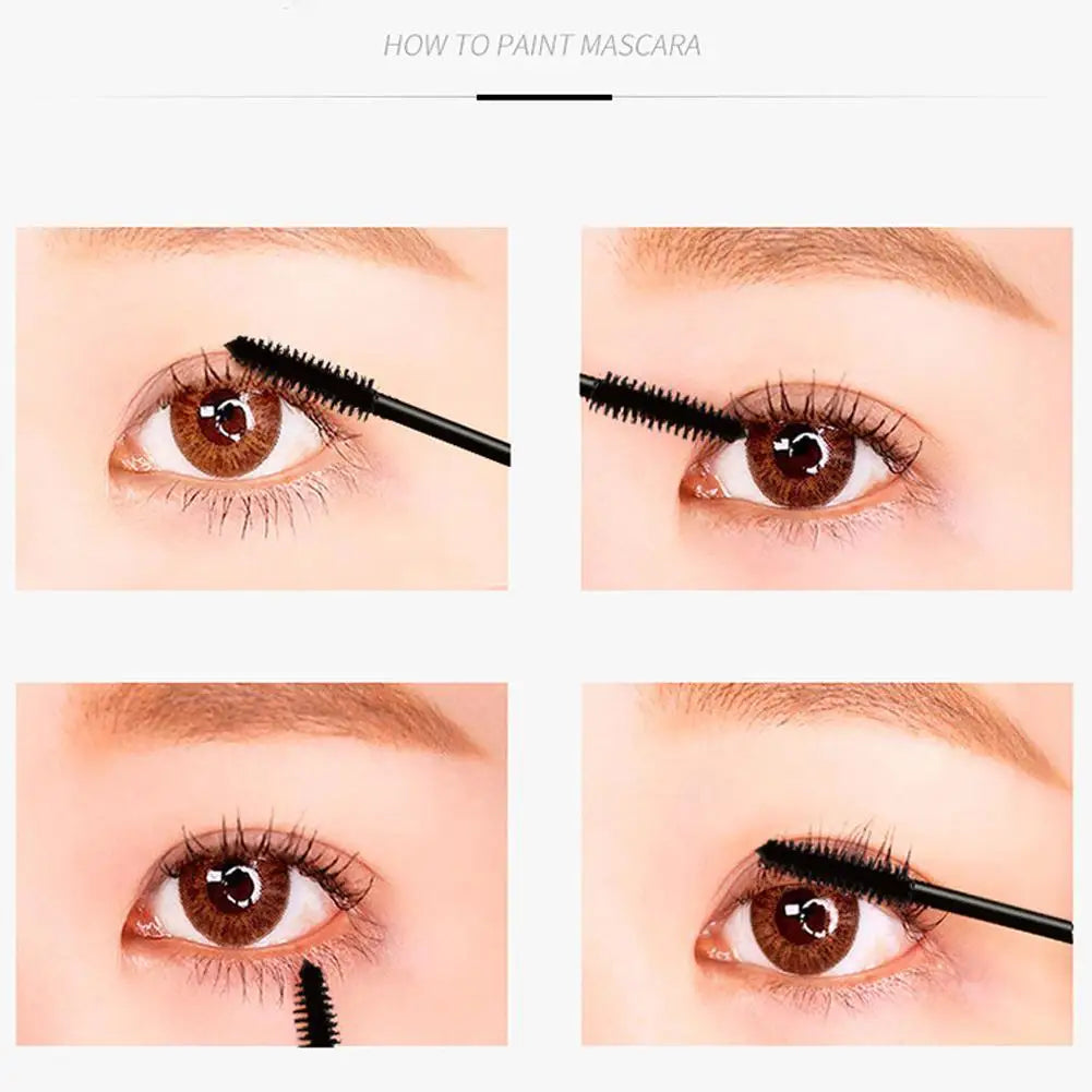 3D Silk Fiber Curling Thick Mascara Black Waterproof Eye Eyelash Blooming Makeup Mascara Lasting Lashes No Concentrated