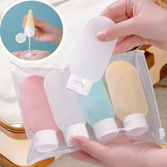 4Pcs 60ml Travel Bottle Set Refillable Bottles Soft Cream Lotion Shampoo Squeeze Tube