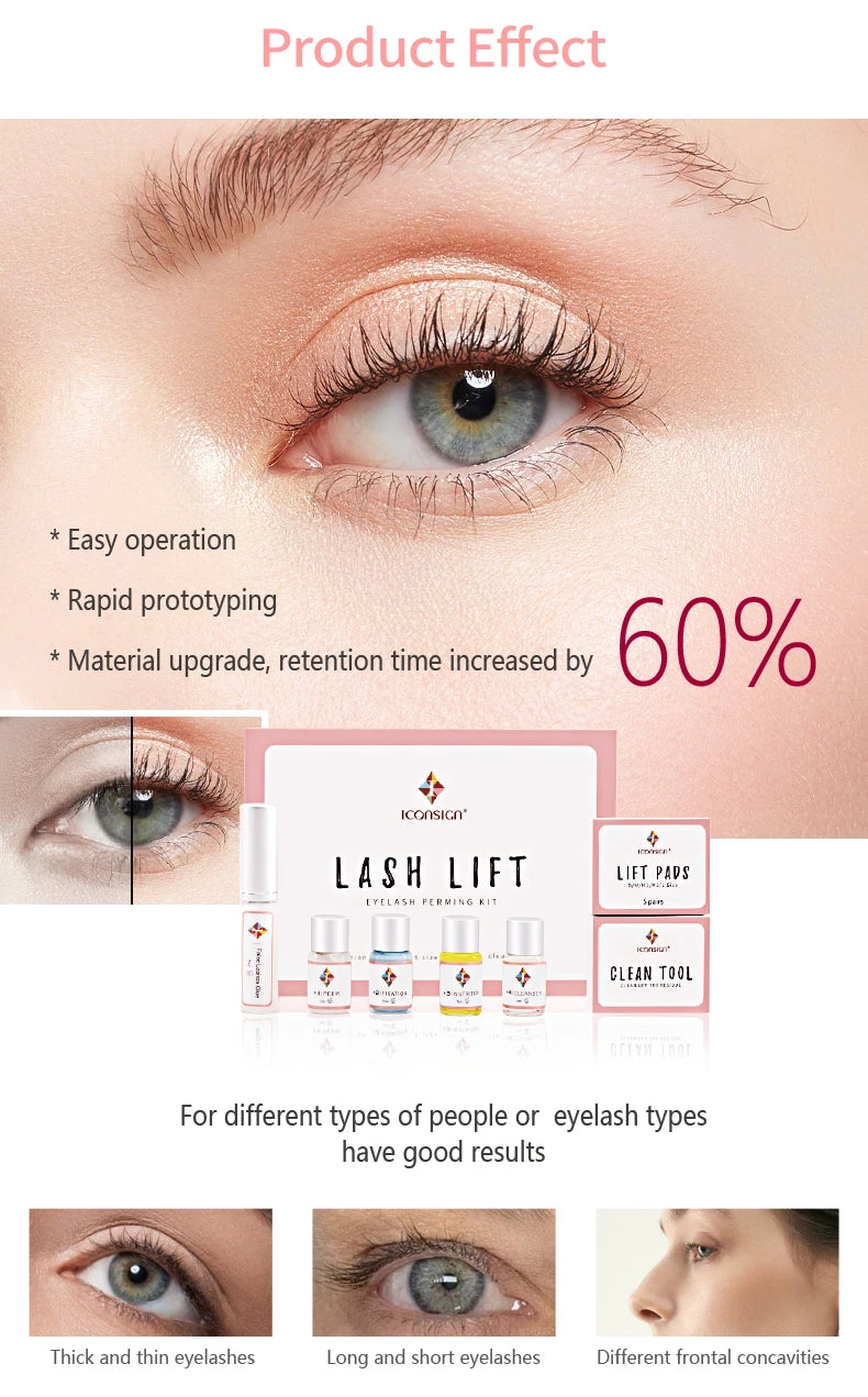 ICONSIGN Lash Lift Kit Lifiting Eyelash Eyelash Enhancer Eyelash Lifting Kit Lash Perm Eye Makeup