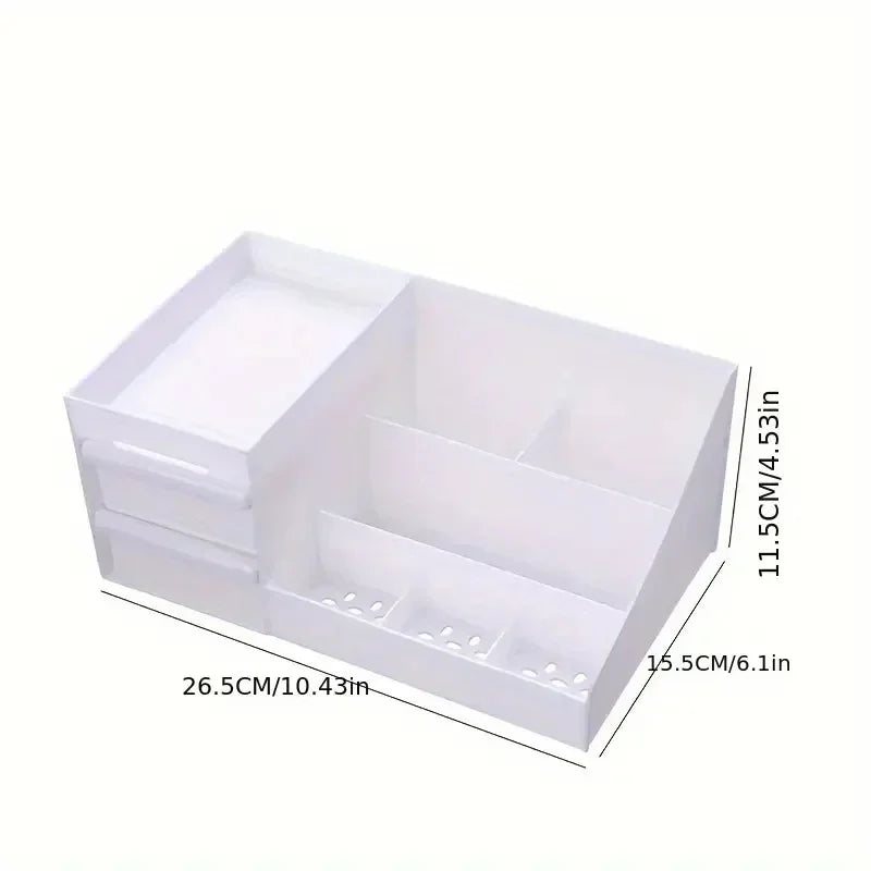 Drawer Style Cosmetic Storage Box, Desktop Dressing Table, Lipstick Skincare Product Sorting Rack First aid box Fridge organizer