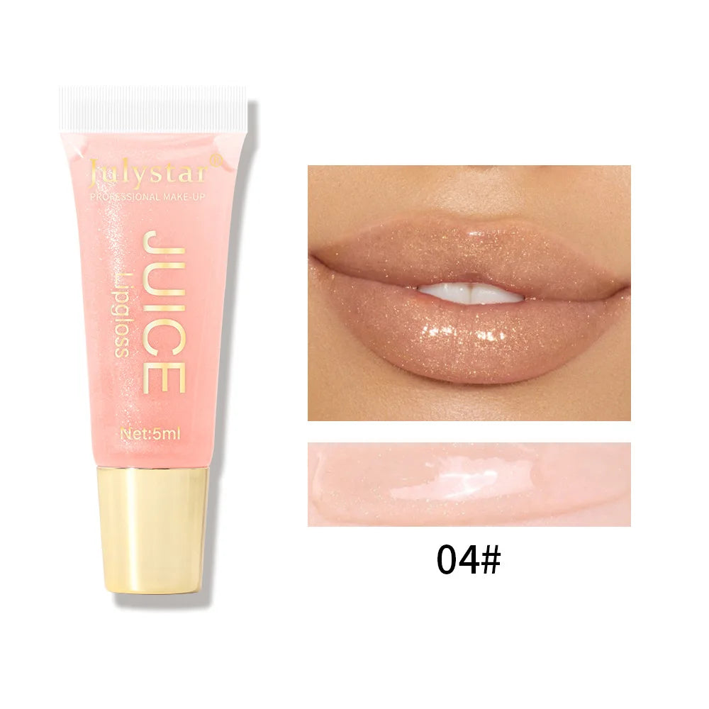 Julystar Soft Tube Lip Glaze Lip Gloss Moisturizing  Lip Balm Transparent Color Lip Brightening Female Makeup Lip Cosmetic