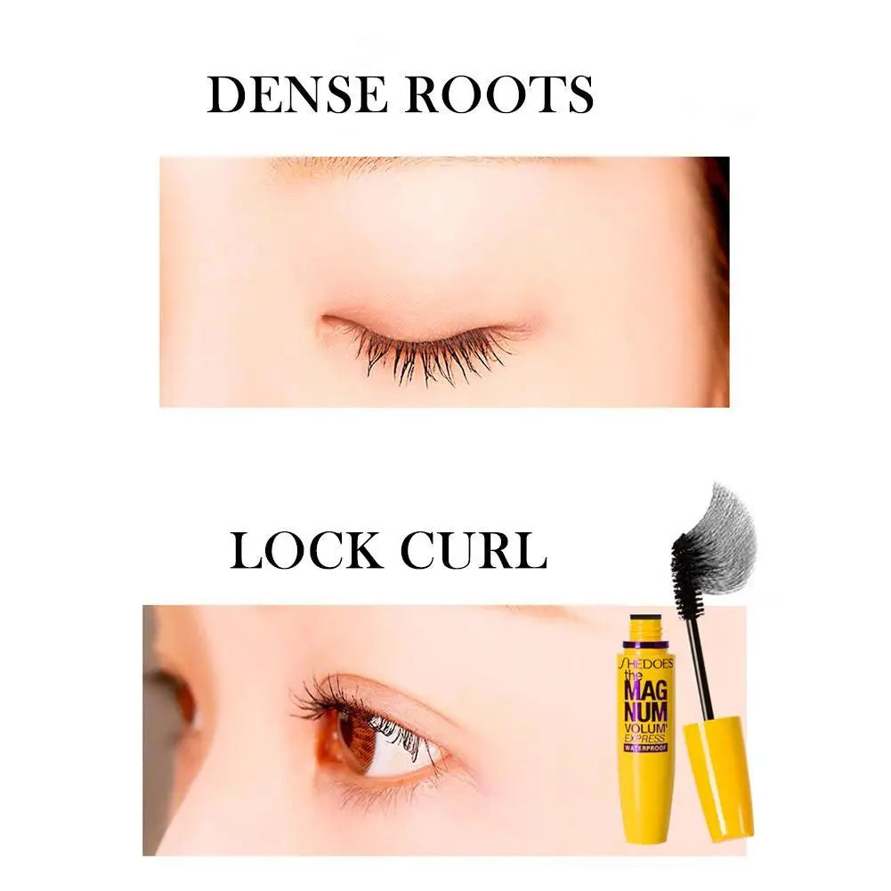 3D Silk Fiber Curling Thick Mascara Black Waterproof Eye Eyelash Blooming Makeup Mascara Lasting Lashes No Concentrated