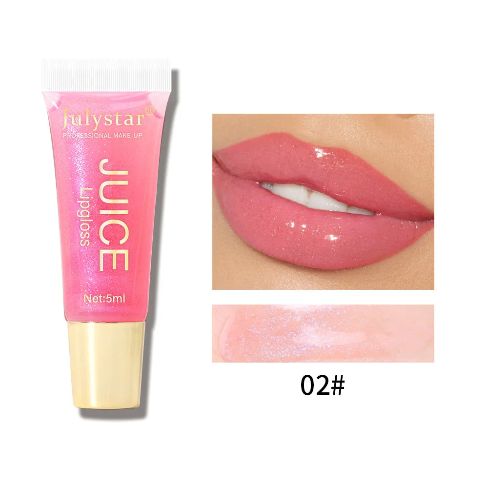 Julystar Soft Tube Lip Glaze Lip Gloss Moisturizing  Lip Balm Transparent Color Lip Brightening Female Makeup Lip Cosmetic