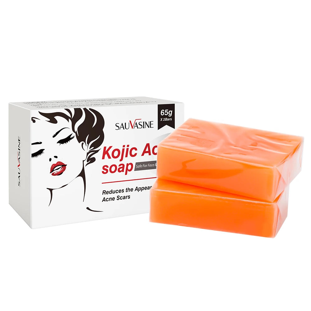 New Kojic Acid Glow Soap Facial Deep Cleaning Even Skin Tone Skin Lightening Soap Oil Control Moisturizing Skin Care