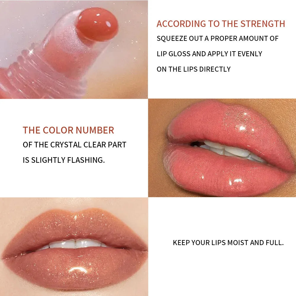 Julystar Soft Tube Lip Glaze Lip Gloss Moisturizing  Lip Balm Transparent Color Lip Brightening Female Makeup Lip Cosmetic