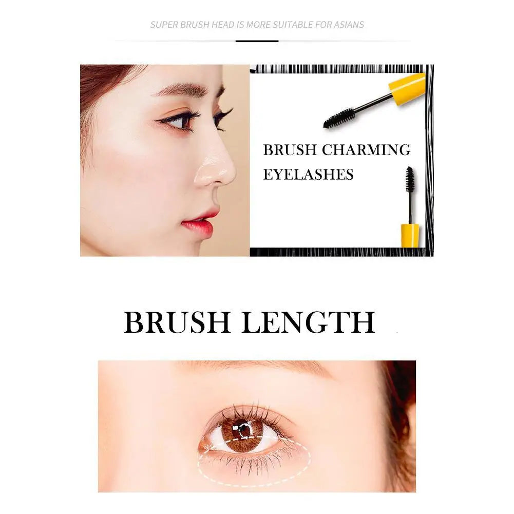 3D Silk Fiber Curling Thick Mascara Black Waterproof Eye Eyelash Blooming Makeup Mascara Lasting Lashes No Concentrated