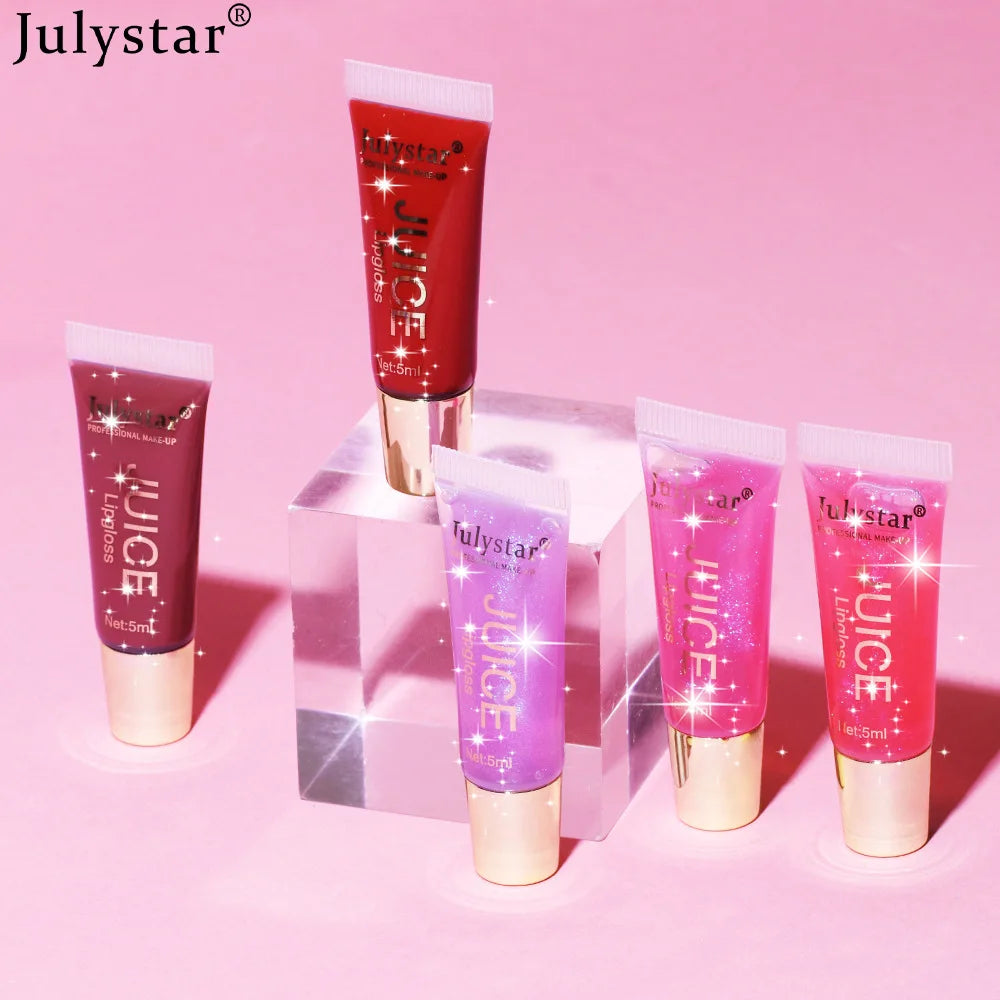 Julystar Soft Tube Lip Glaze Lip Gloss Moisturizing  Lip Balm Transparent Color Lip Brightening Female Makeup Lip Cosmetic