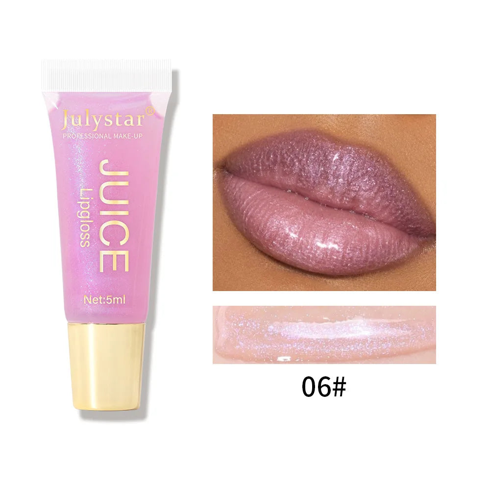 Julystar Soft Tube Lip Glaze Lip Gloss Moisturizing  Lip Balm Transparent Color Lip Brightening Female Makeup Lip Cosmetic