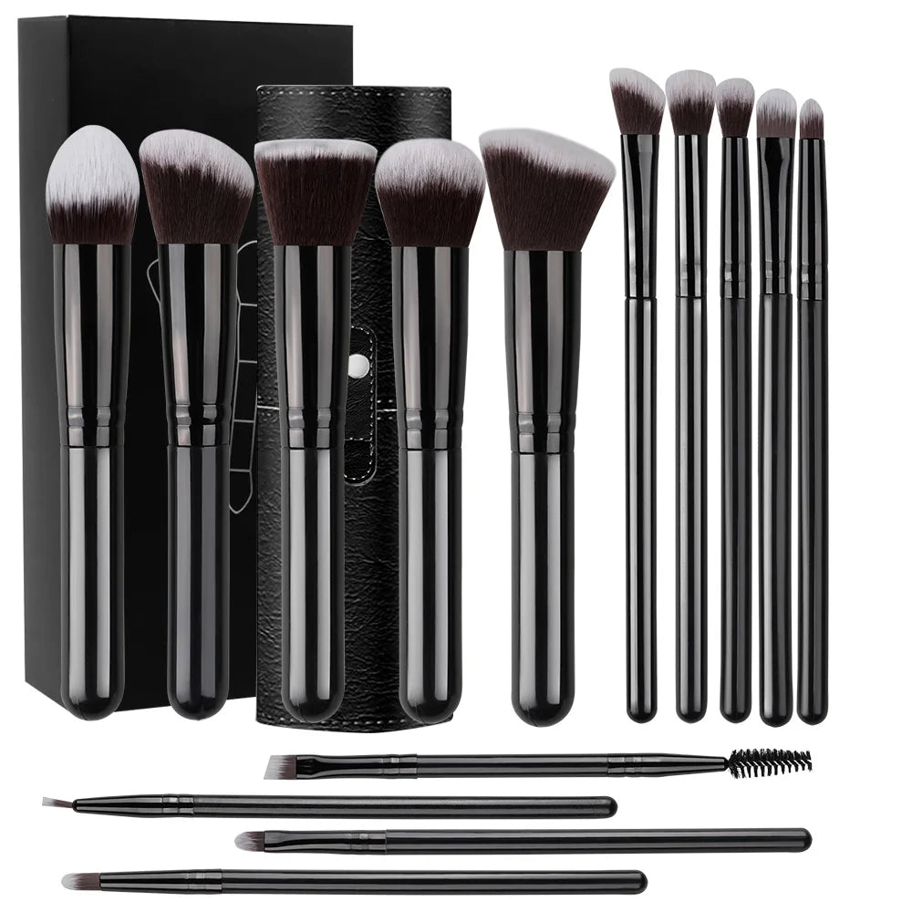 NEW 14PCS Makeup Brushes Set  Soft Fluffy Foundation Blush Powder Eyeshadow Blending Female Cosmetics Beauty Tool Christmas gift